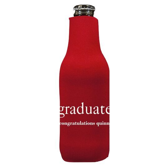 Big Word Graduate Bottle Koozie